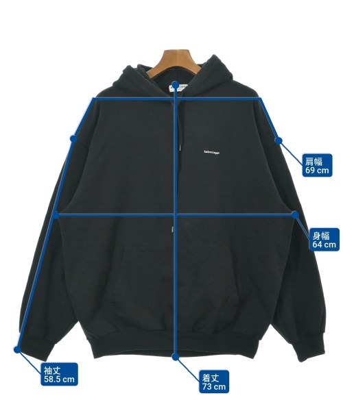BALENCIAGA（バレンシアガ）パーカー 黒 サイズ:S メンズ/2200643857032