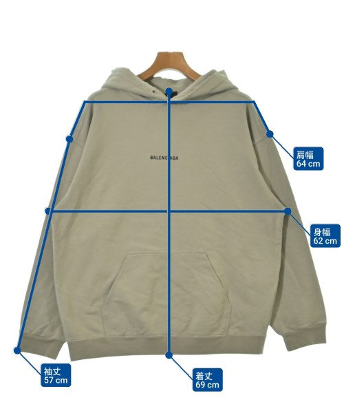 BALENCIAGA（バレンシアガ）パーカー グレー サイズ:L メンズ/2200643857056