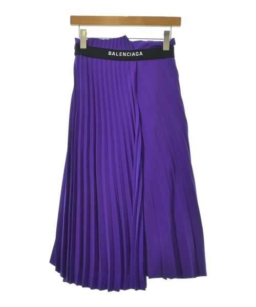 BALENCIAGA（バレンシアガ）ひざ丈スカート 紫 サイズ:34(XXS位) レディース/2200644246101
