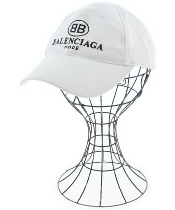 BALENCIAGA ホワイト キャップ バレンシアガ BALENCIAGA（バレンシアガ）キャップ 白 サイズ:L メンズ