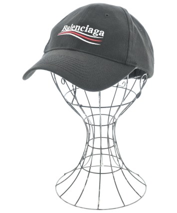 バレンシアガ キャップ 帽子 ビンテージ加工 メンズ Lサイズ ブラック BALENCIAGA（バレンシアガ）キャップ 黒 サイズ:L メンズ