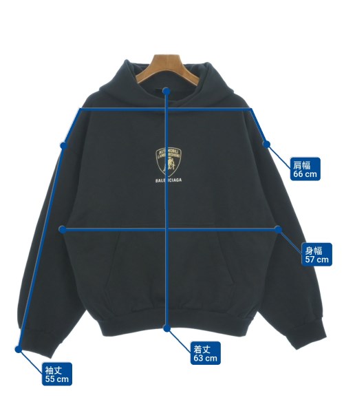 BALENCIAGA（バレンシアガ）パーカー 黒 サイズ:S メンズ/2200621894066