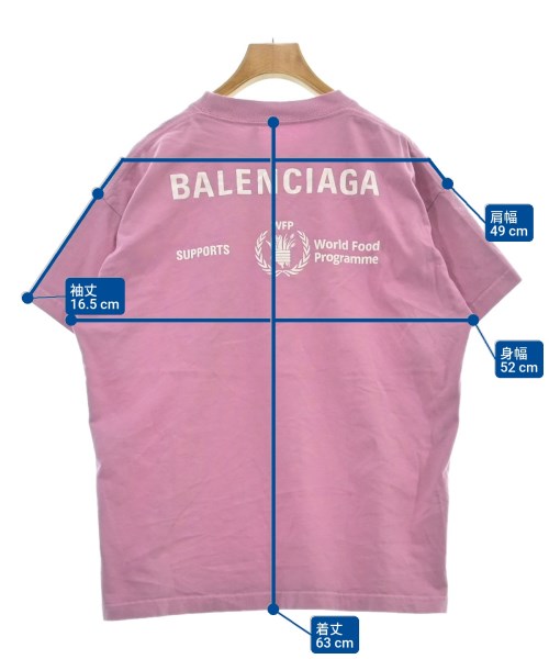 BALENCIAGA（バレンシアガ）Tシャツ・カットソー ピンク サイズ:M レディース/2200622402413