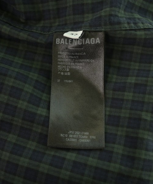 BALENCIAGA（バレンシアガ）カジュアルシャツ 緑 サイズ:37(XXL位) メンズ/2200624109068