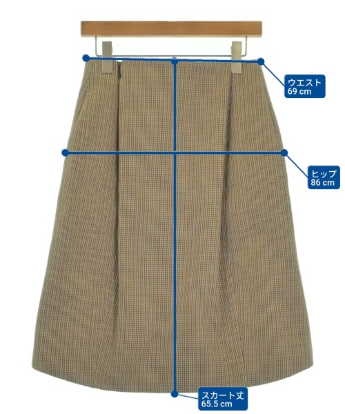 BALENCIAGA（バレンシアガ）ひざ丈スカート ベージュ サイズ:40(M位) レディース/2200624657064