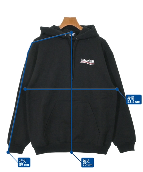 BALENCIAGA（バレンシアガ）パーカー 黒 サイズ:XS メンズ/2200625866021