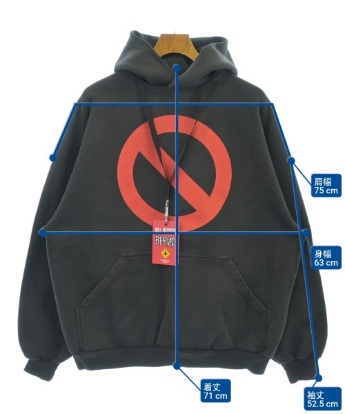 BALENCIAGA（バレンシアガ）パーカー 黒 サイズ:L メンズ/2200629202054