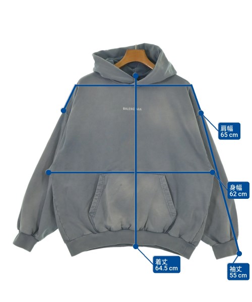 BALENCIAGA（バレンシアガ）パーカー 青 サイズ:XL メンズ/2200628875051