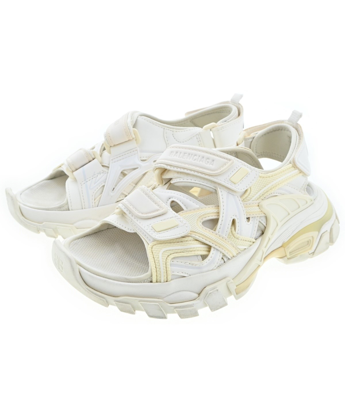 BALENCIAGA ホワイトイエロー サンダル BALENCIAGA（バレンシアガ）サンダル 白 サイズ:22.5cm レディース