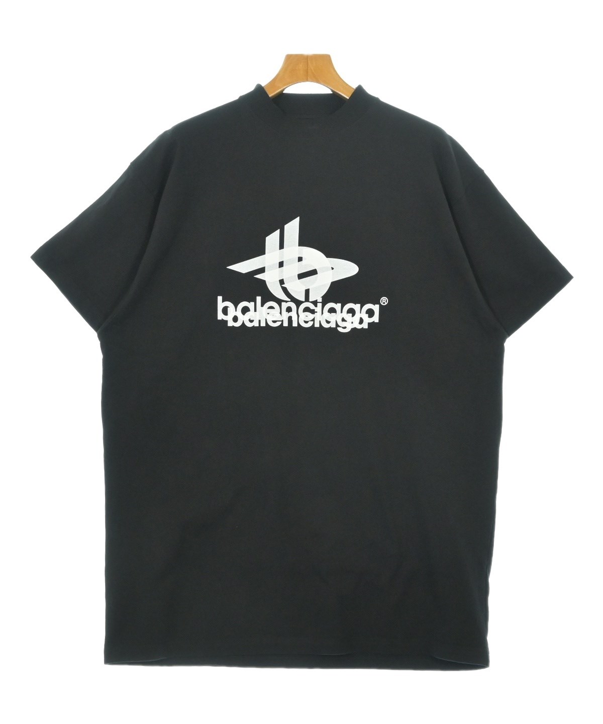 未使用近・超人気】バレンシアガ/Tシャツ/ワンポイントロゴ/黒/M（L 