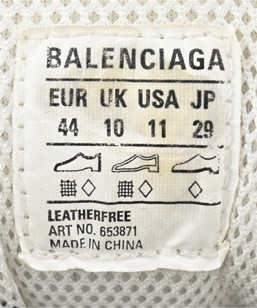 BALENCIAGA（バレンシアガ）スニーカー 白 サイズ:29cm メンズ/2200610353017