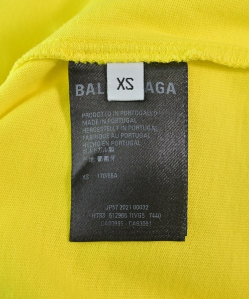 BALENCIAGA（バレンシアガ）Tシャツ・カットソー 黄 サイズ:XS メンズ/2200611366177