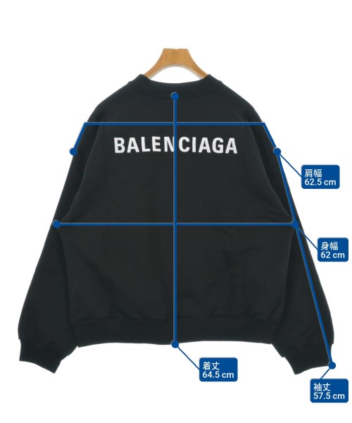BALENCIAGA（バレンシアガ）スウェット 黒 サイズ:S メンズ/2200615744018