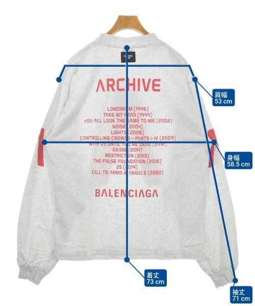 BALENCIAGA（バレンシアガ）Tシャツ・カットソー グレー サイズ:S メンズ/2200615744032