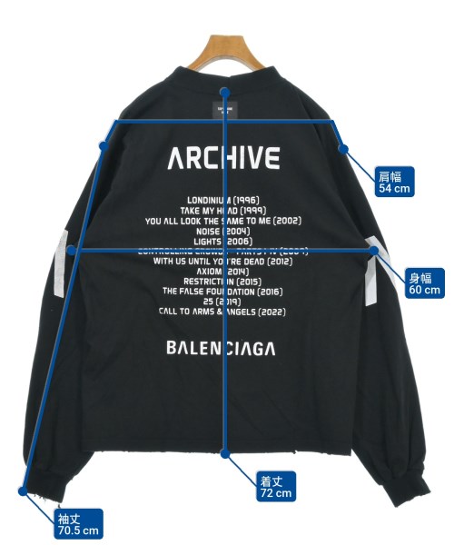 BALENCIAGA（バレンシアガ）Tシャツ・カットソー 黒 サイズ:S メンズ/2200615744049