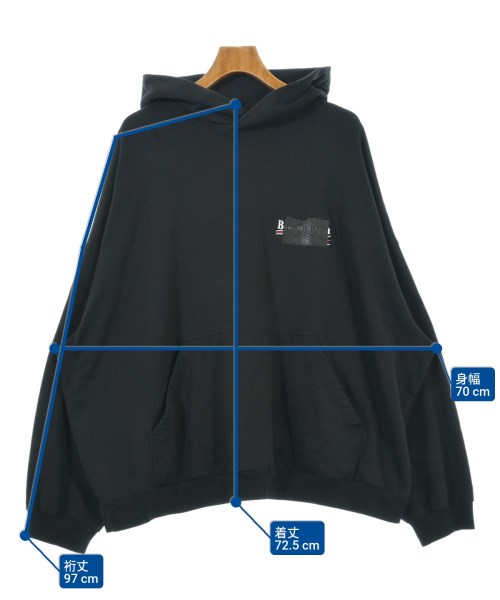 BALENCIAGA（バレンシアガ）パーカー 黒 サイズ:3(L位) メンズ/2200615759012