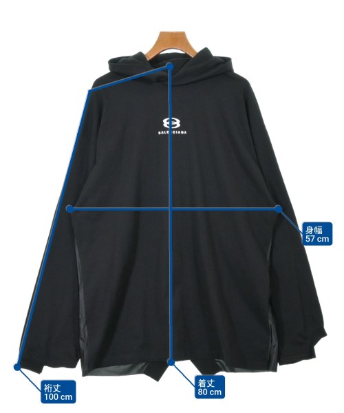 BALENCIAGA（バレンシアガ）パーカー 黒 サイズ:2(M位) メンズ/2200617757023