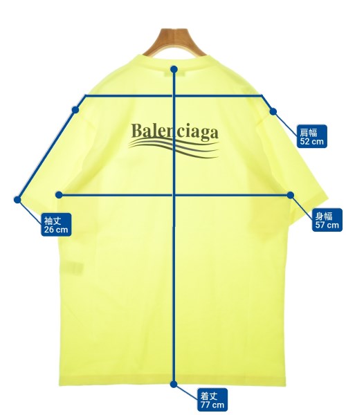 BALENCIAGA（バレンシアガ）Tシャツ・カットソー 黄 サイズ:XS メンズ/2200618827138