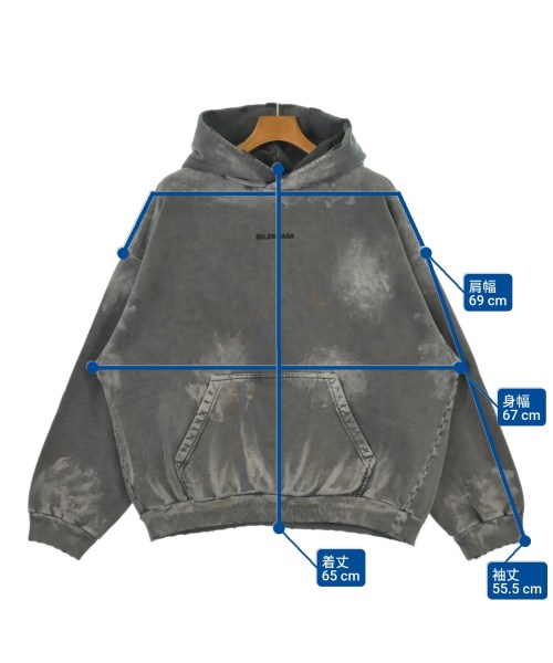 BALENCIAGA（バレンシアガ）パーカー グレー サイズ:M メンズ/2200620155052