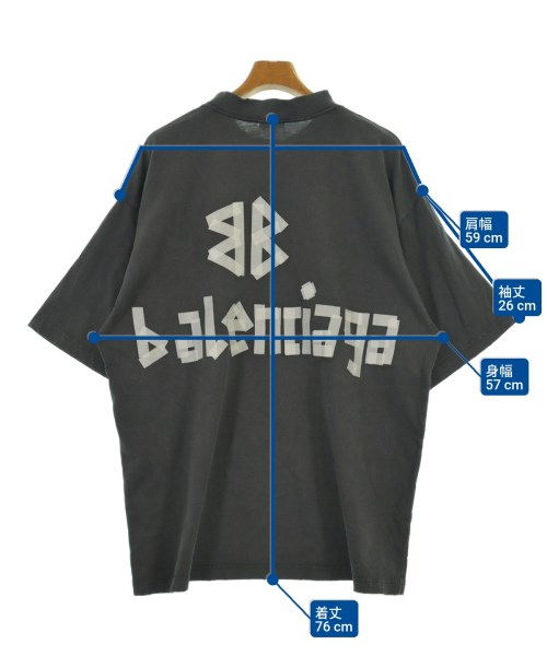 BALENCIAGA（バレンシアガ）Tシャツ・カットソー グレー サイズ:L メンズ/2200620487016