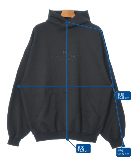 BALENCIAGA（バレンシアガ）パーカー 黒 サイズ:XXS メンズ/2200674686045