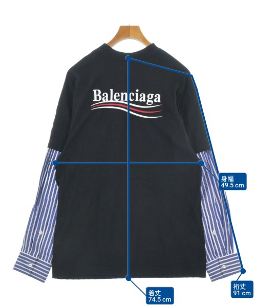BALENCIAGA（バレンシアガ）Tシャツ・カットソー 黒 サイズ:L メンズ/2200677245010