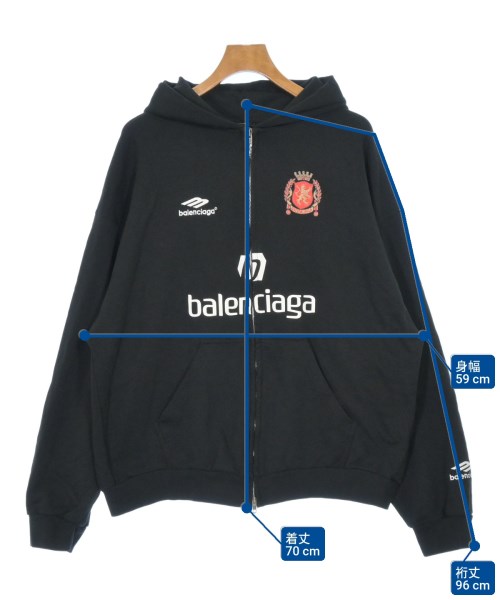 BALENCIAGA（バレンシアガ）パーカー 黒 サイズ:S メンズ/2200680492104