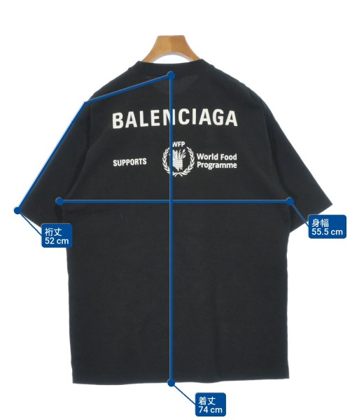 BALENCIAGA（バレンシアガ）Tシャツ・カットソー 黒 サイズ:S メンズ/2200680492111