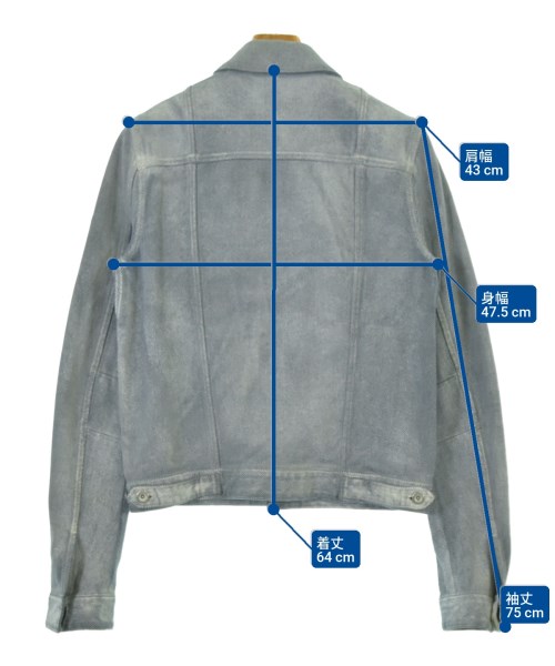 BALENCIAGA（バレンシアガ）デニムジャケット 青 サイズ:46(M位) メンズ/2200676573091