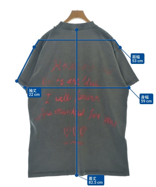 BALENCIAGA（バレンシアガ）Tシャツ・カットソー グレー サイズ:L メンズ/2200693798040