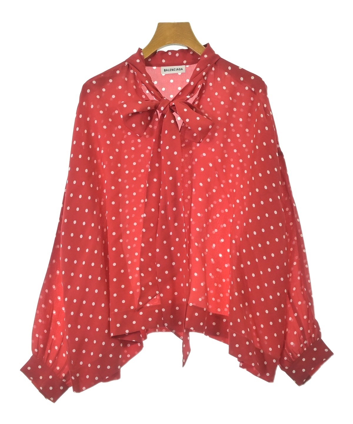 バレンシアガ　シャツ　レディース BALENCIAGA（バレンシアガ）カジュアルシャツ 赤 サイズ:34(XXS位