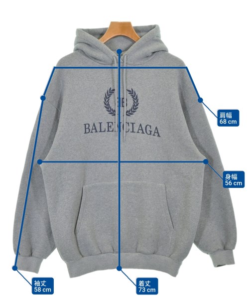 BALENCIAGA（バレンシアガ）パーカー グレー サイズ:XS メンズ/2200696472169