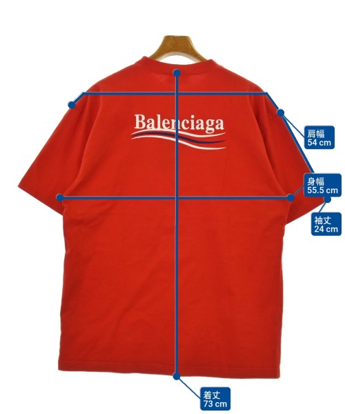 BALENCIAGA（バレンシアガ）Tシャツ・カットソー 赤 サイズ:S メンズ/2200698851122