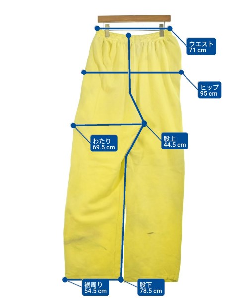 BALENCIAGA（バレンシアガ）スウェットパンツ 黄 サイズ:XS メンズ/2200699403030