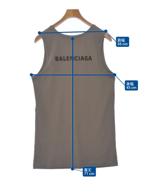 BALENCIAGA（バレンシアガ）タンクトップ 茶 サイズ:XXS メンズ/2200699079051
