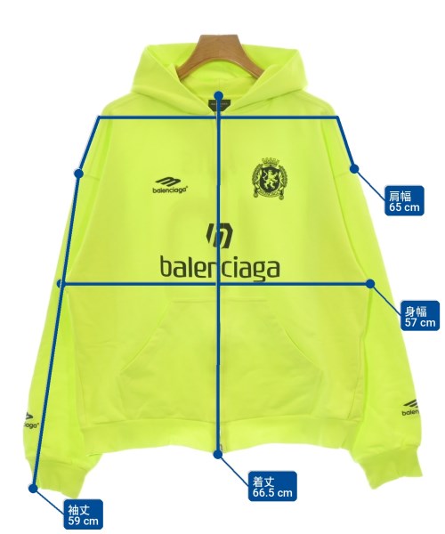 BALENCIAGA（バレンシアガ）パーカー 黄 サイズ:XS メンズ/2200700290048