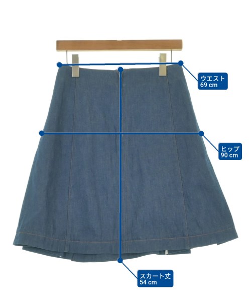 BALENCIAGA（バレンシアガ）ひざ丈スカート 青 サイズ:38(S位) レディース/2200655555032