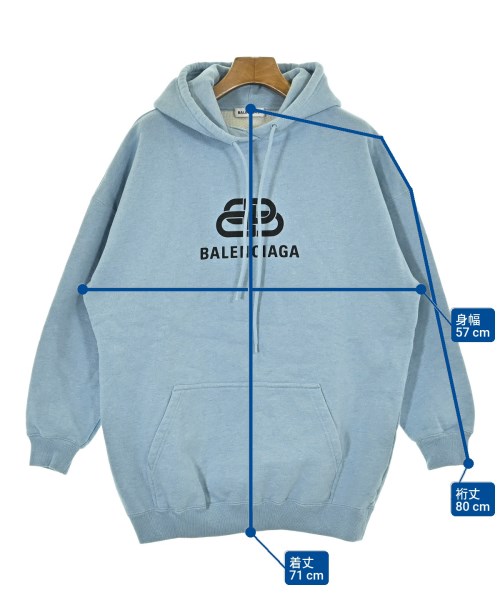 BALENCIAGA（バレンシアガ）パーカー 青 サイズ:XS レディース/2200655995104