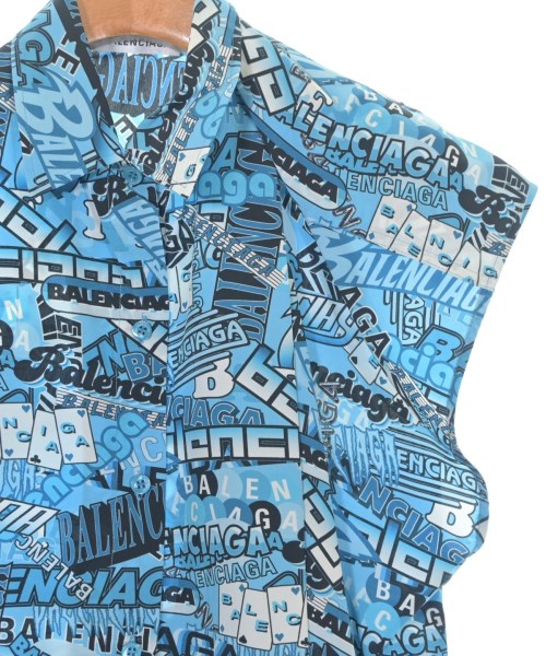 BALENCIAGA（バレンシアガ）カジュアルシャツ 青 サイズ:34(XXS位) レディース/2200657953027