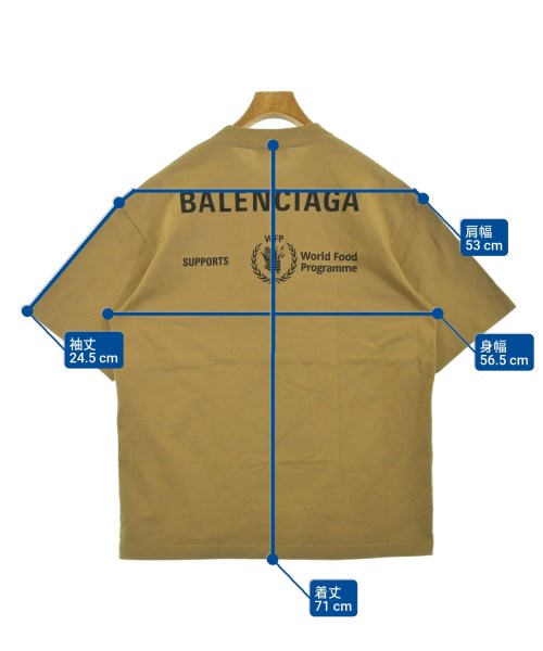BALENCIAGA（バレンシアガ）Tシャツ・カットソー ベージュ サイズ:S メンズ/2200659380012