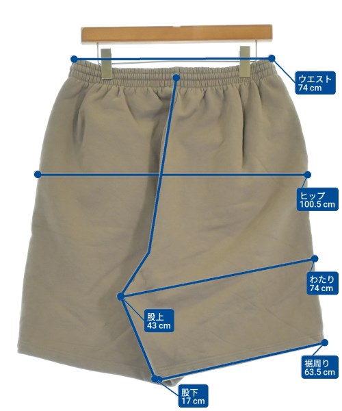 BALENCIAGA（バレンシアガ）ショートパンツ ベージュ サイズ:XS メンズ/2200659380036