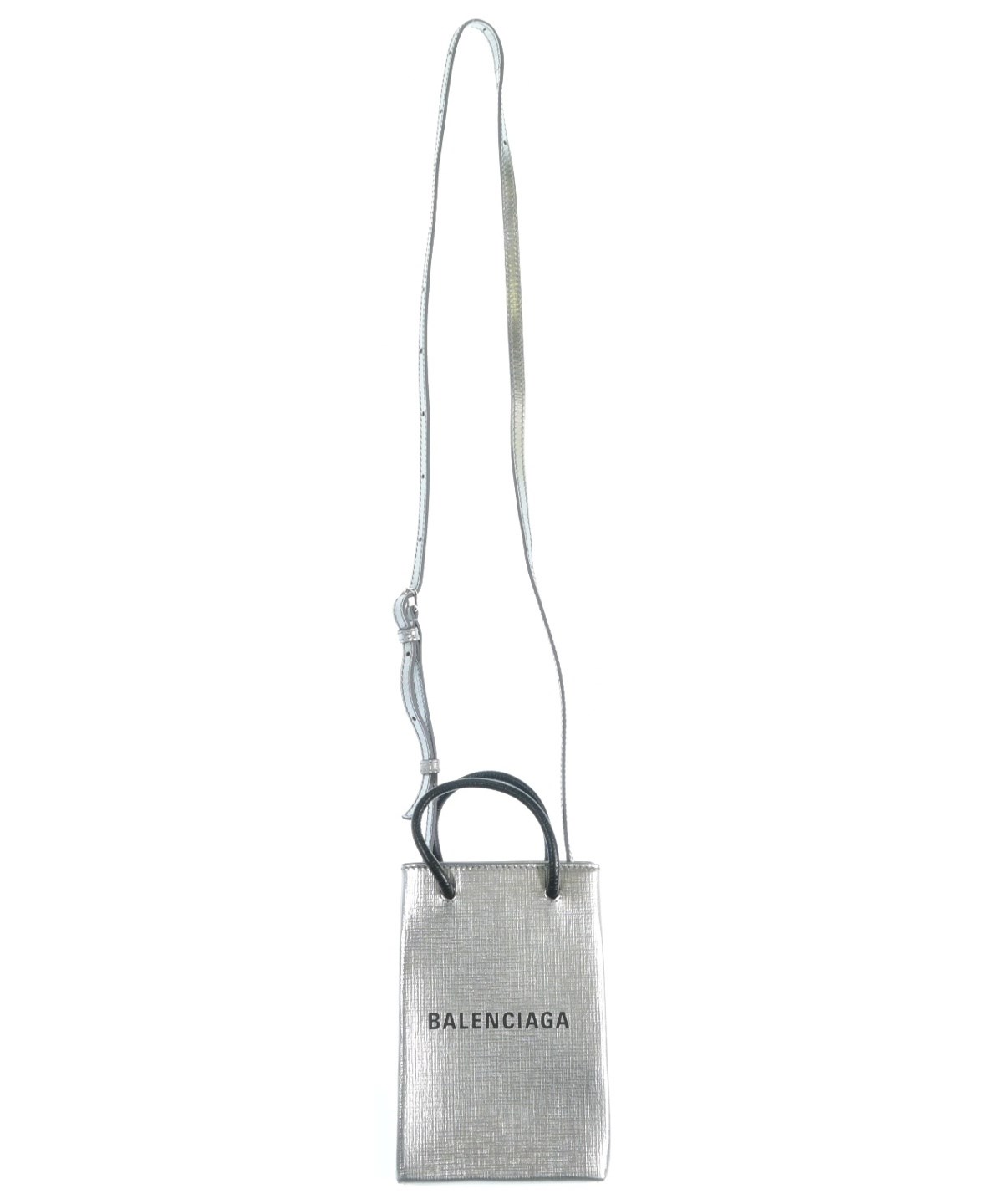 BALENCIAGA バレンシアガ ショルダーバッグ  シルバー 【古着】【中古】【送料無料】 BALENCIAGA（バレンシアガ）ショルダーバッグ シルバー サイズ