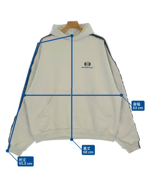 BALENCIAGA（バレンシアガ）パーカー 白 サイズ:3(L位) メンズ/2200662157014