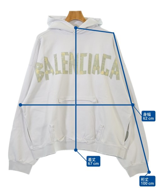 BALENCIAGA（バレンシアガ）パーカー 白 サイズ:L メンズ/2200662237044