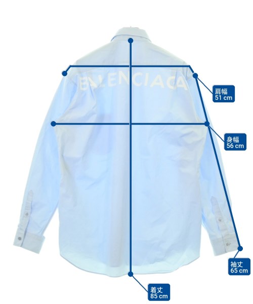 BALENCIAGA（バレンシアガ）カジュアルシャツ 青 サイズ:38(M位) メンズ/2200713354010
