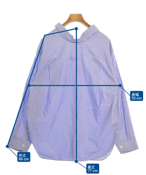 BALENCIAGA（バレンシアガ）カジュアルシャツ 青 サイズ:34(XXS位) レディース/2200713634013