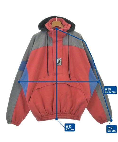 BALENCIAGA（バレンシアガ）パーカー 赤 サイズ:XS メンズ/2200715467015