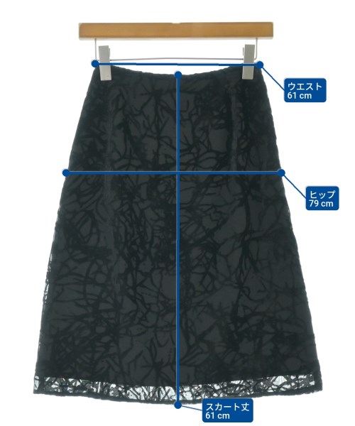 BALENCIAGA（バレンシアガ）ひざ丈スカート 黒 サイズ:38(S位) レディース/2200624963059