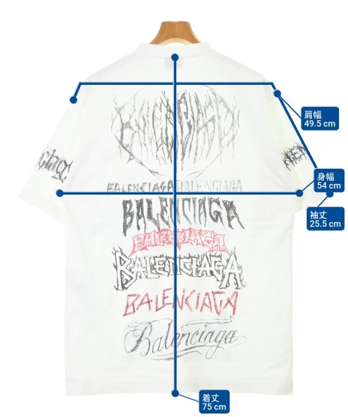 BALENCIAGA（バレンシアガ）Tシャツ・カットソー 白 サイズ:XS メンズ/2200649248070