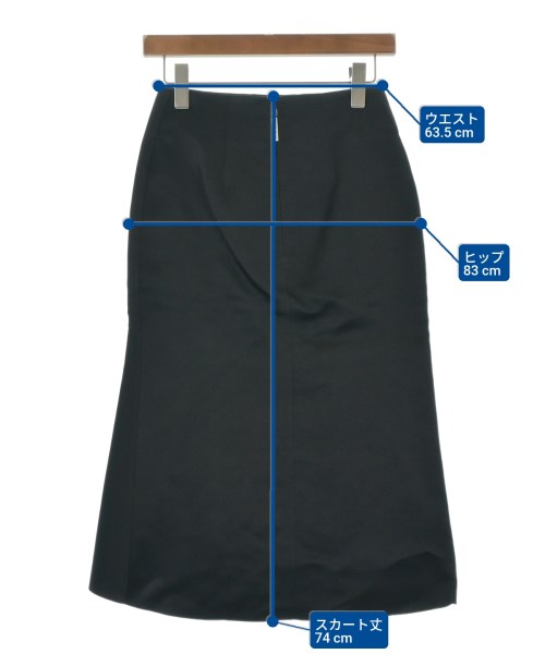 BALENCIAGA（バレンシアガ）ひざ丈スカート 黒 サイズ:34(XXS位) レディース/2200651211154